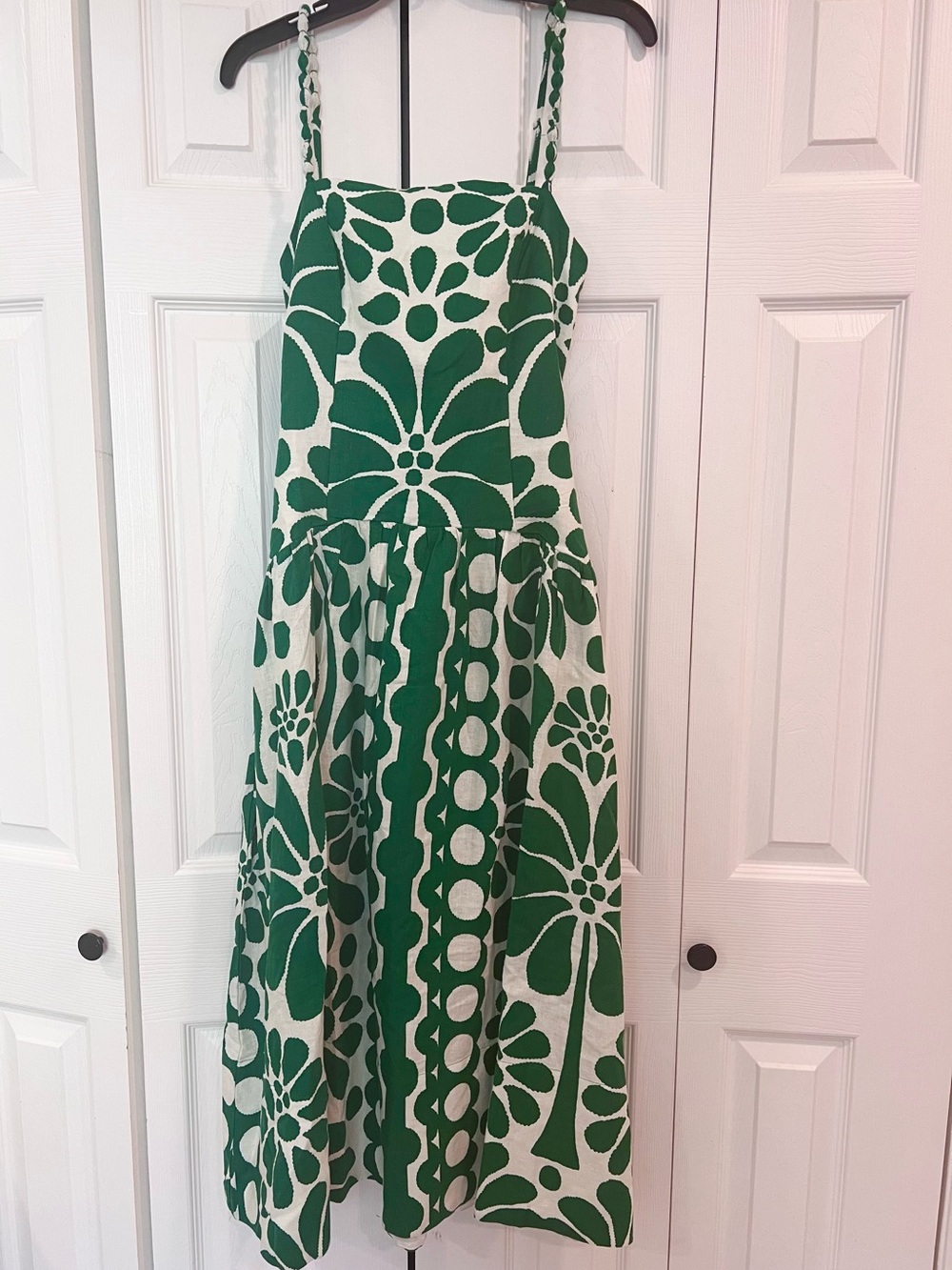 Caroline Constas 💚 Floral Print Midi Dress (S) - Picture 9 of 10